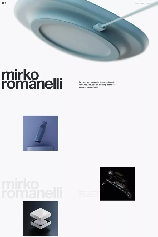 Mirko Romanelli | Product Design - Portfolio design inspiration