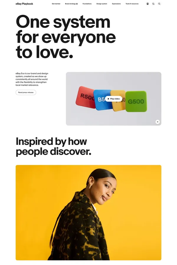eBay Playbook — One system for everyone to love. - Other design inspiration