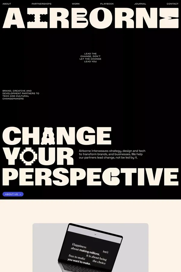 Airborne - Portfolio design inspiration