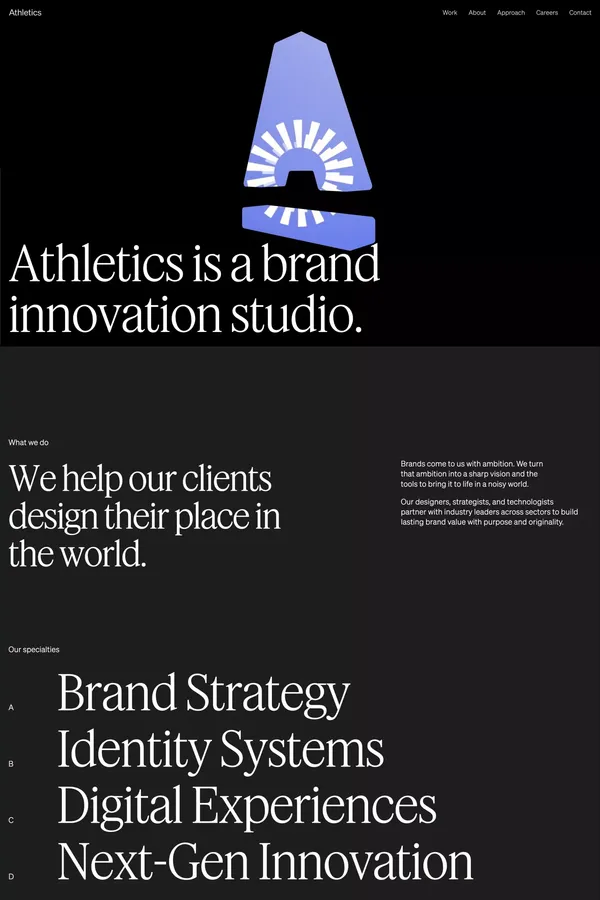 Athletics - Portfolio design inspiration