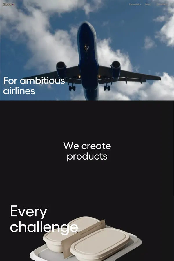 Global-c | Inflight food packaging - Landing design inspiration