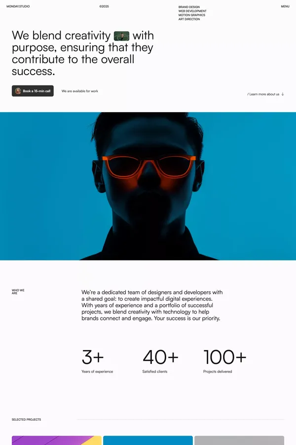 Monday Studio - Webflow Ecommerce website template - Template design inspiration