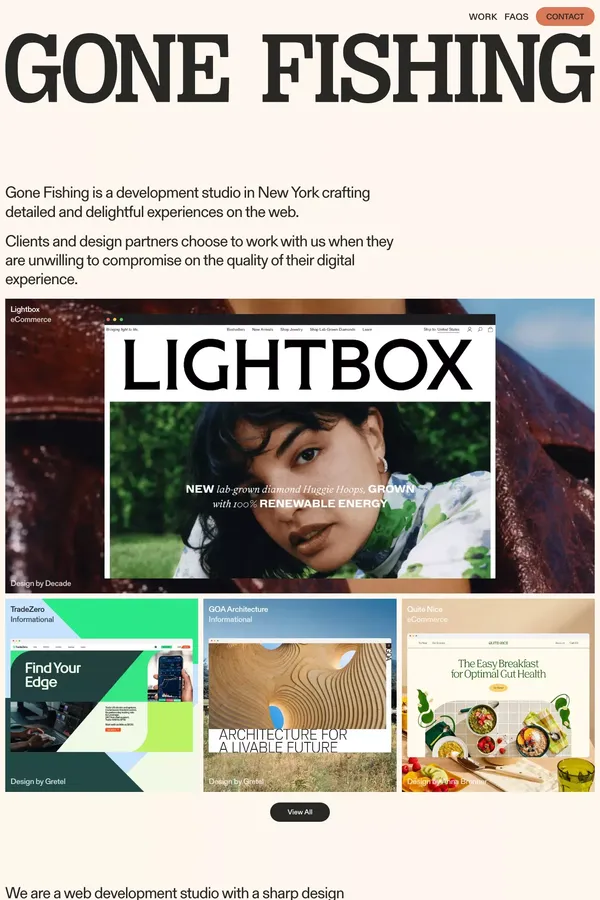 Gone Fishing Studio - Portfolio design inspiration