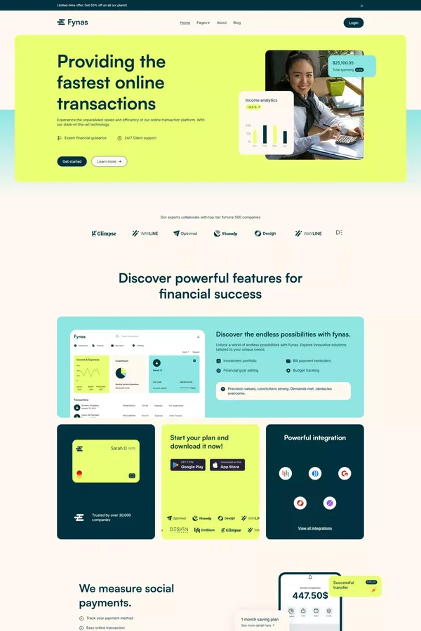 Fynas - Webflow Ecommerce website template