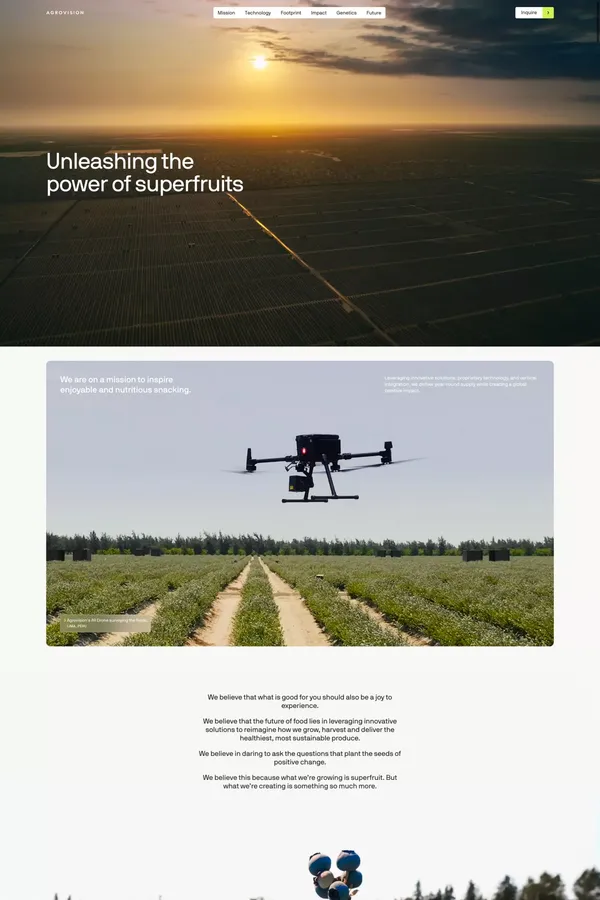 Agrovision - Landing design inspiration