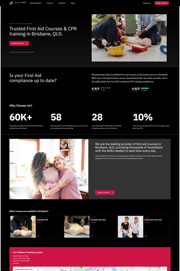 Australia Wide First Aid Education | CPR & First Aid Training - Landing design inspiration