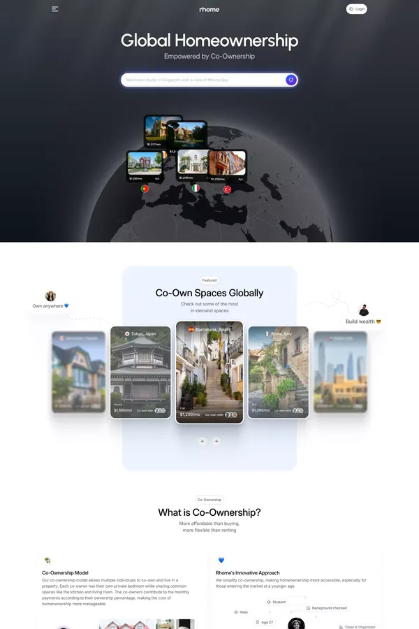 Rhome - Landing design inspiration