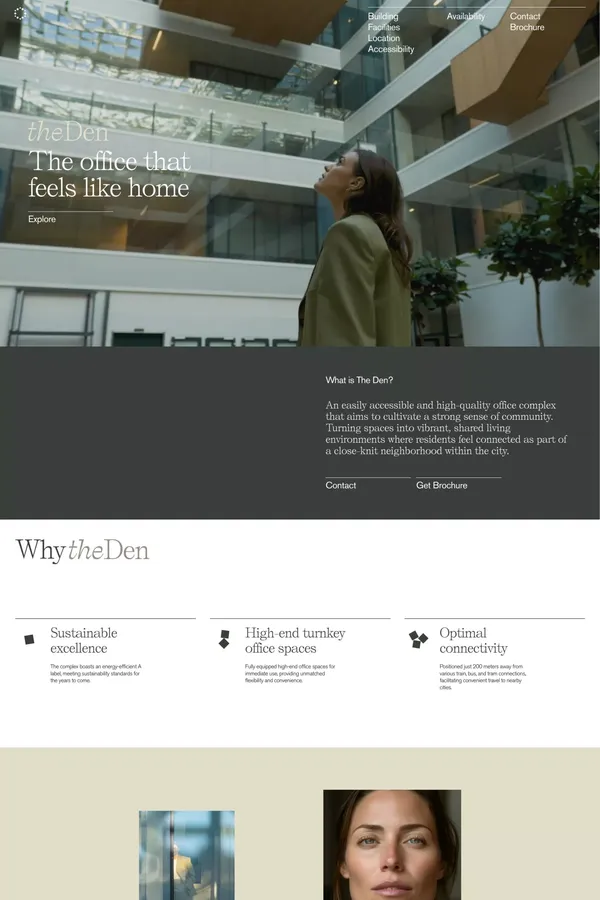 The Den - Landing design inspiration