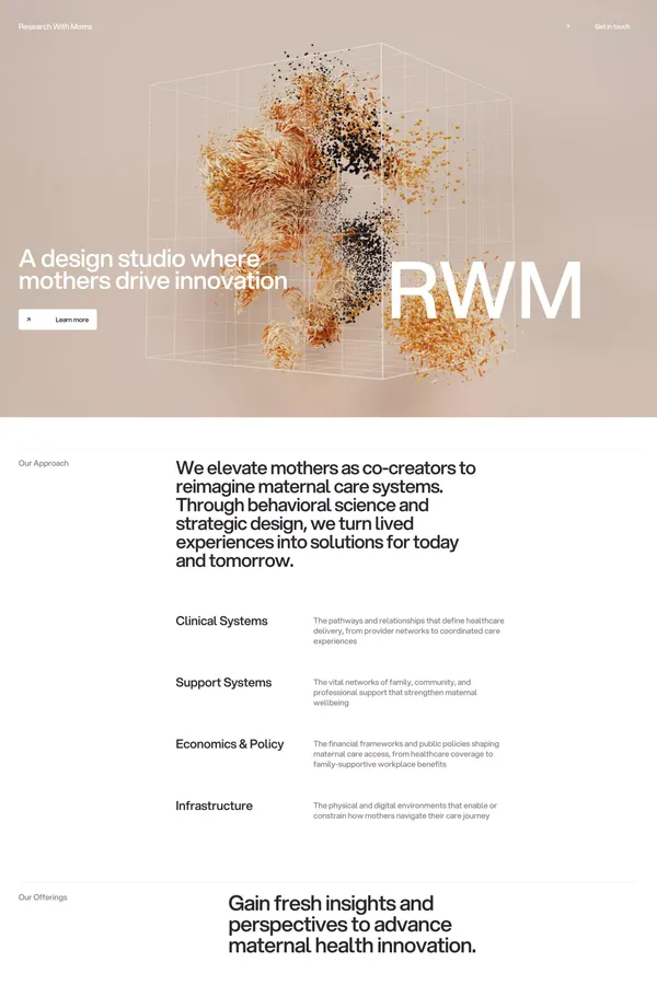 Research With Moms - Landing design inspiration