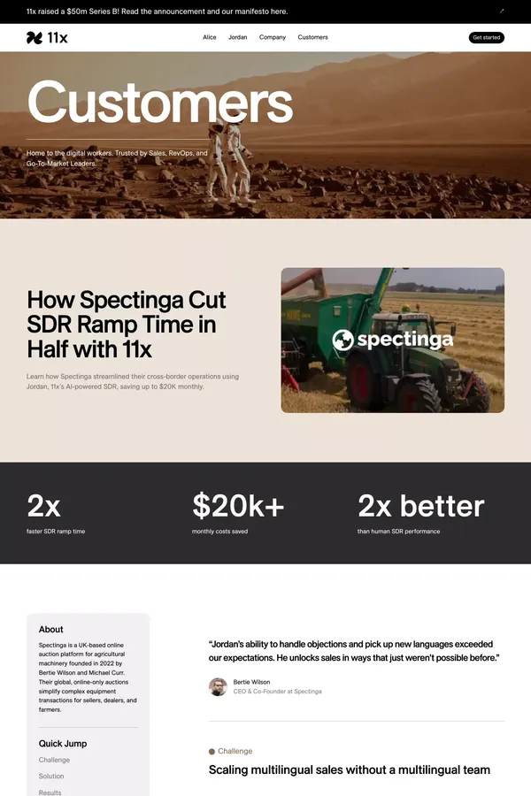 Spectinga - Case Study design inspiration
