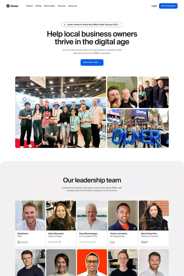 Careers | Owner.com - Career design inspiration