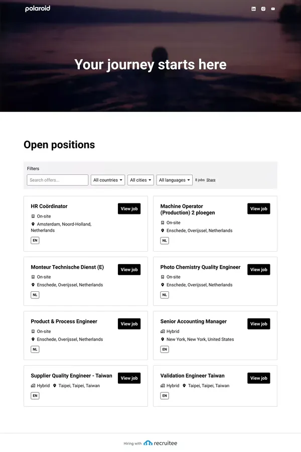 Homepage - Career design inspiration