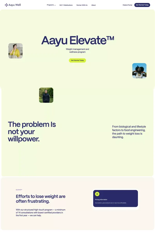 Elevate - Landing design inspiration