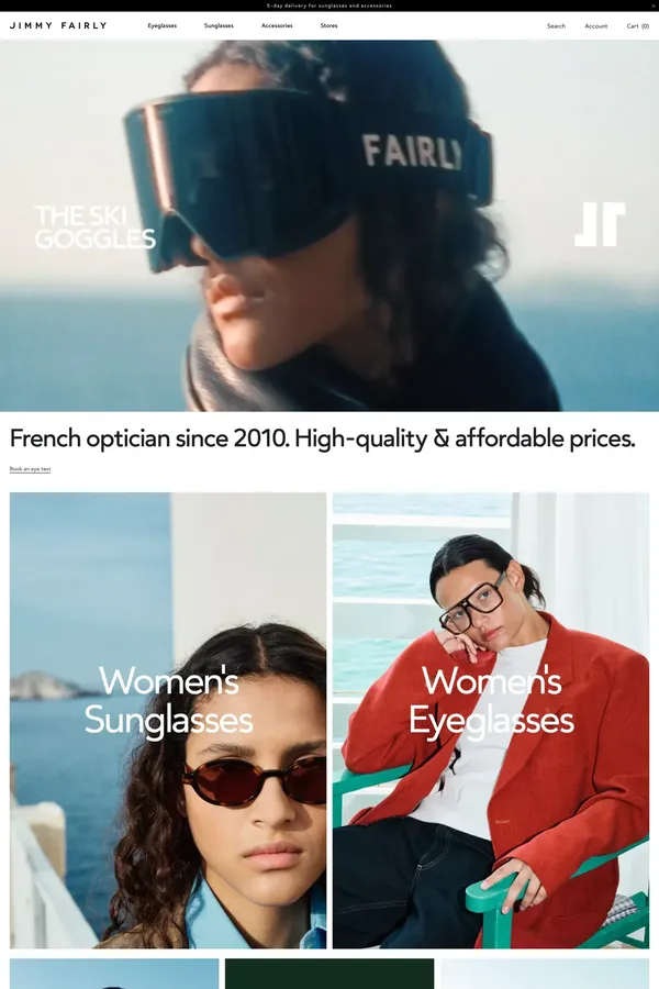 Jimmy Fairly I Sunglasses and eyeglasses - Ecommerce design inspiration