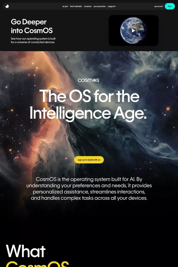 CosmOS by Humane | AI Operating System | Humane - Landing design inspiration