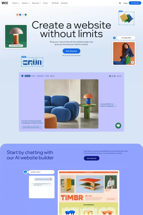 Website Builder - Create a Free Website Today | Wix.com - Landing design inspiration