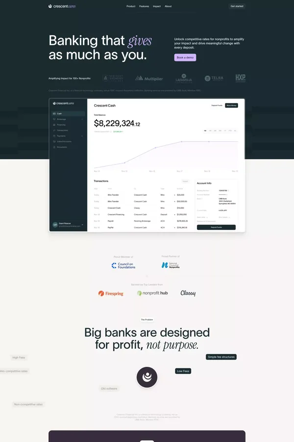 Crescent Cares | High-Impact Banking Platform for Nonprofits