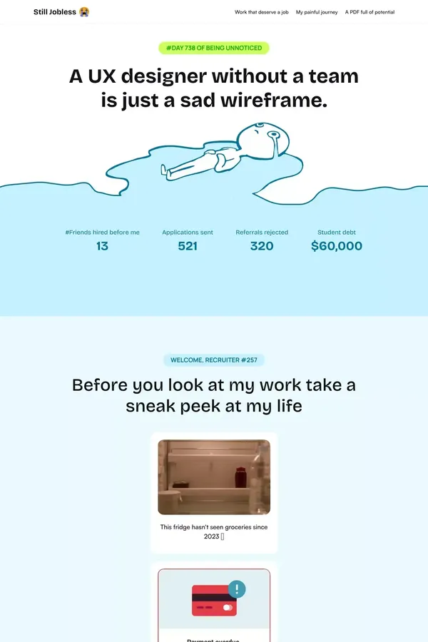 Desperate UX Portfolio - website design inspiration