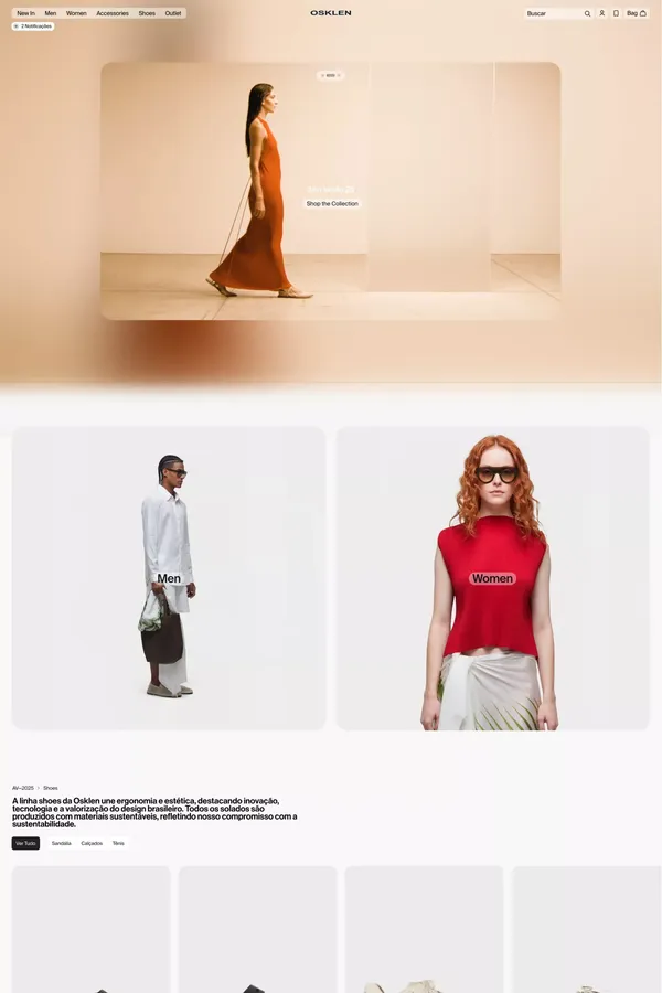 Osklen | LaLançamento Coleção Alto Verão 2025 - Ecommerce design inspiration