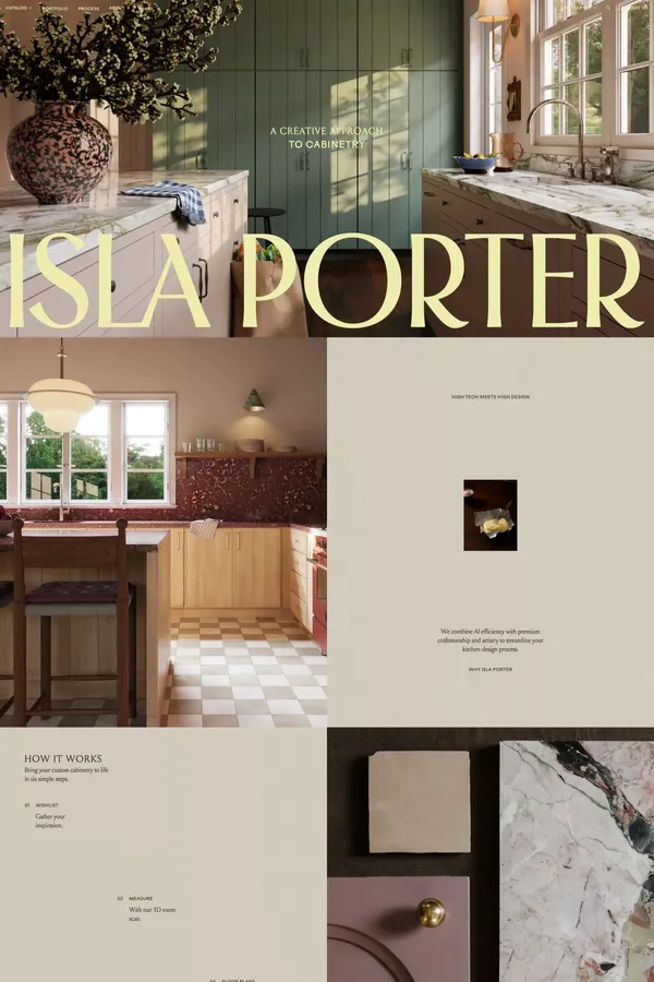 Isla Porter — A Creative Approach to Custom Cabinetry - Portfolio design inspiration