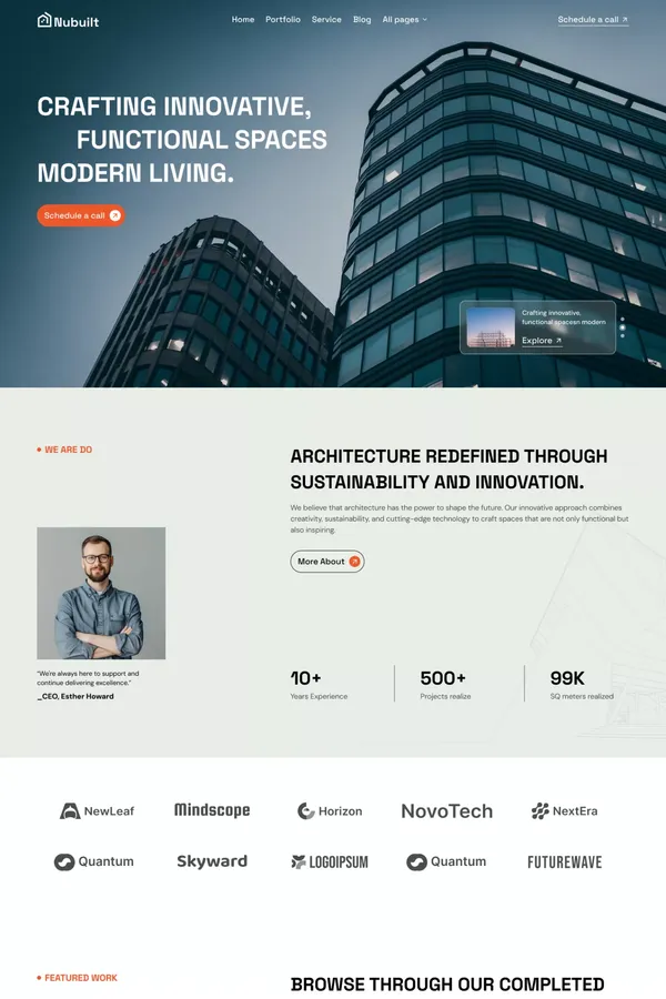 Nubuilt - Architecture Agency Website — Framer Marketplace
