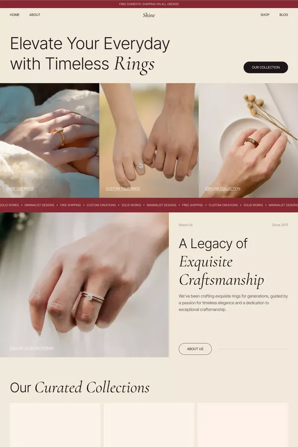 Shine - Luxury Ecommerce Brand