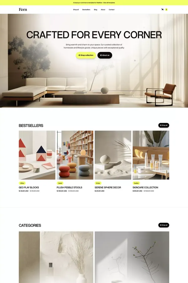 Fern · Webflow HTML website template
