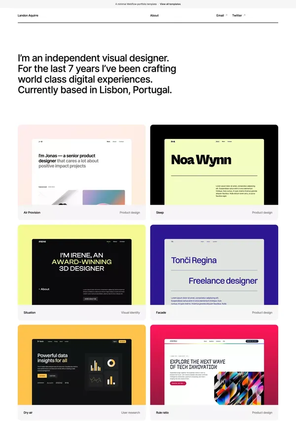 Landon · Webflow HTML website template