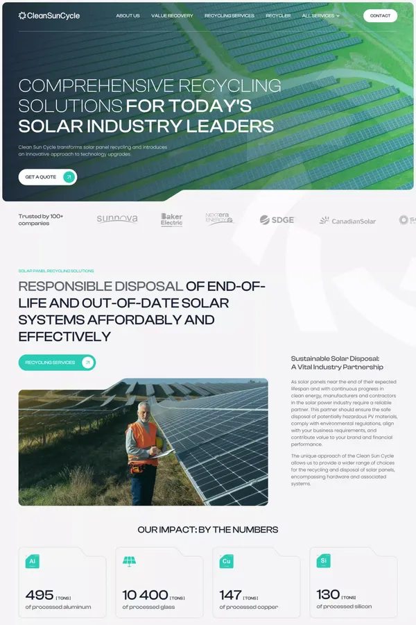 Clean-Sun-Cycle - Landing design inspiration