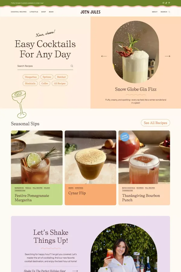 Join Jules - Landing design inspiration