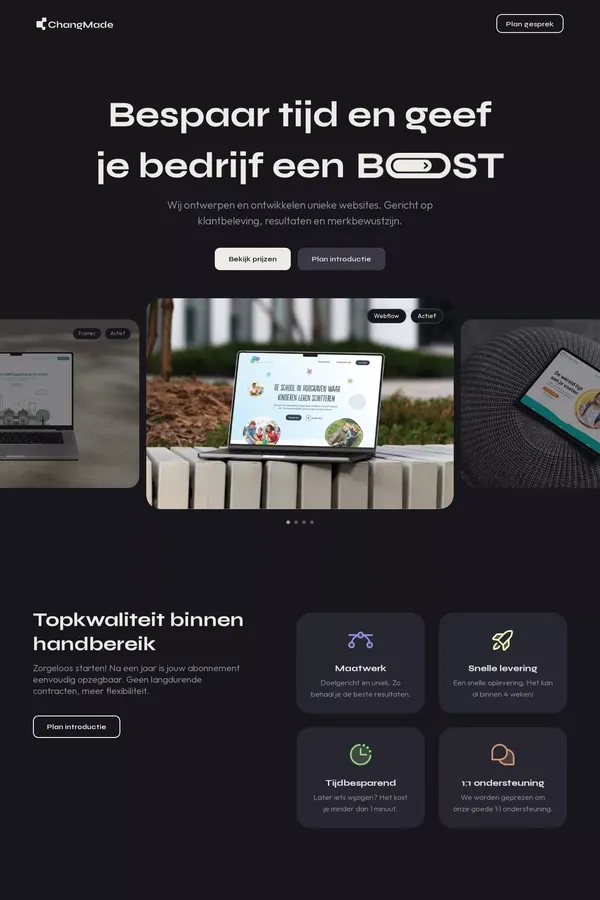 ChangMade | Bestel jouw maatwerk website