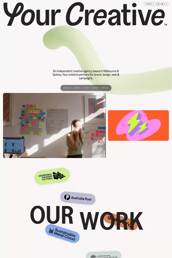 Your Creative | Award Winning Melbourne Digital & Design Agency - Portfolio design inspiration