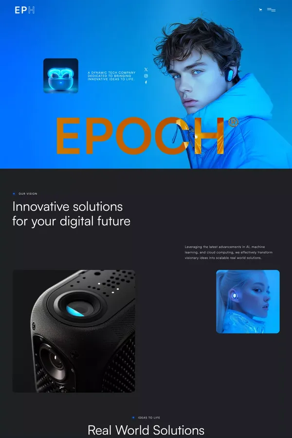 EPOCH - Webflow Ecommerce Website Template - Template design inspiration