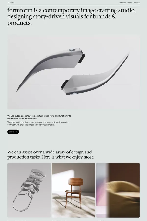 formform | 3D visualization & animation - Portfolio design inspiration