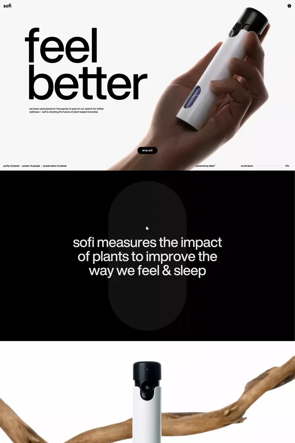 Sofi - Landing design inspiration