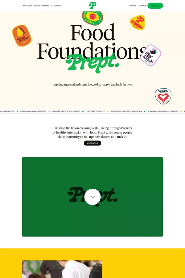 Prept | The foundation for satisfying food futures. - Landing design inspiration
