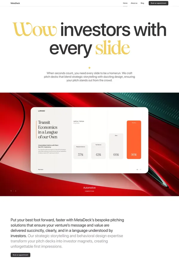 MetaDeck - Landing design inspiration