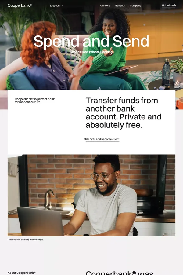 Cooper Bank -  Webflow HTML website template - Template design inspiration