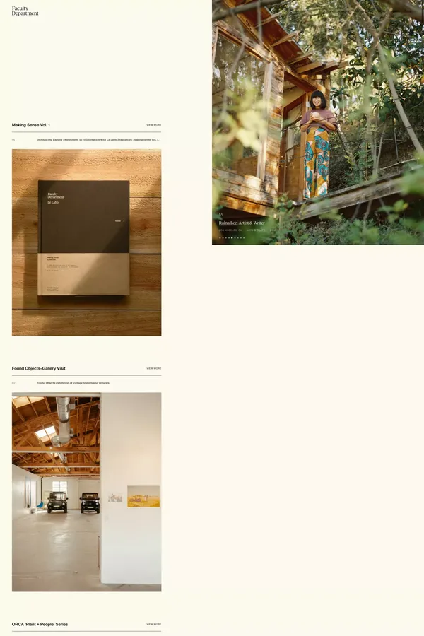Faculty Department - Blog design inspiration