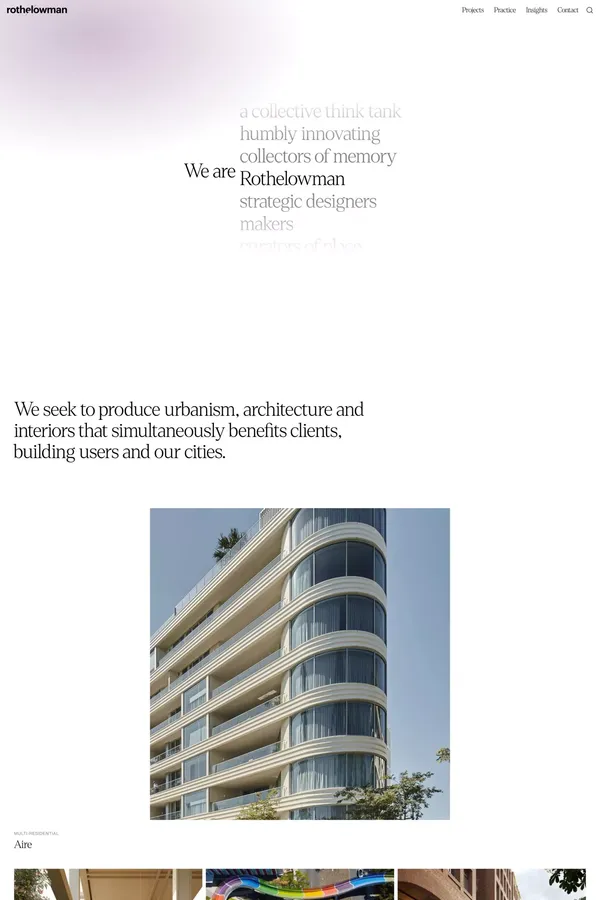 Rothelowman - Portfolio design inspiration
