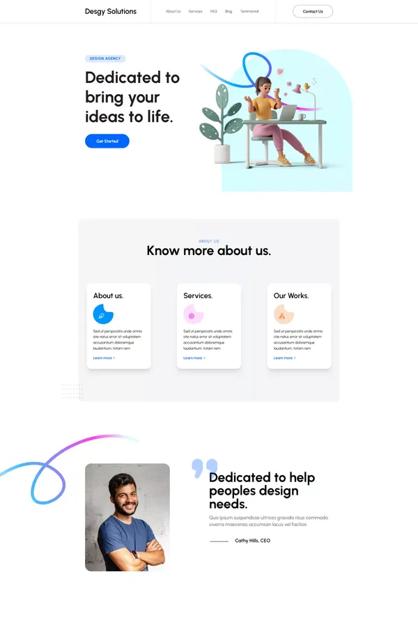 Free Desgy Featured Rich Nextjs Landing Page Template