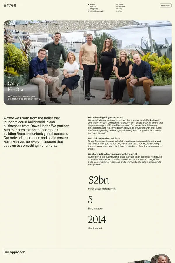 About | Airtree Ventures - About Us  design inspiration