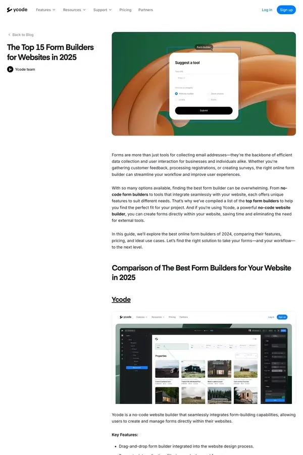 The Top 15 Form Builders for Websites in 2025 - Blog Post design inspiration