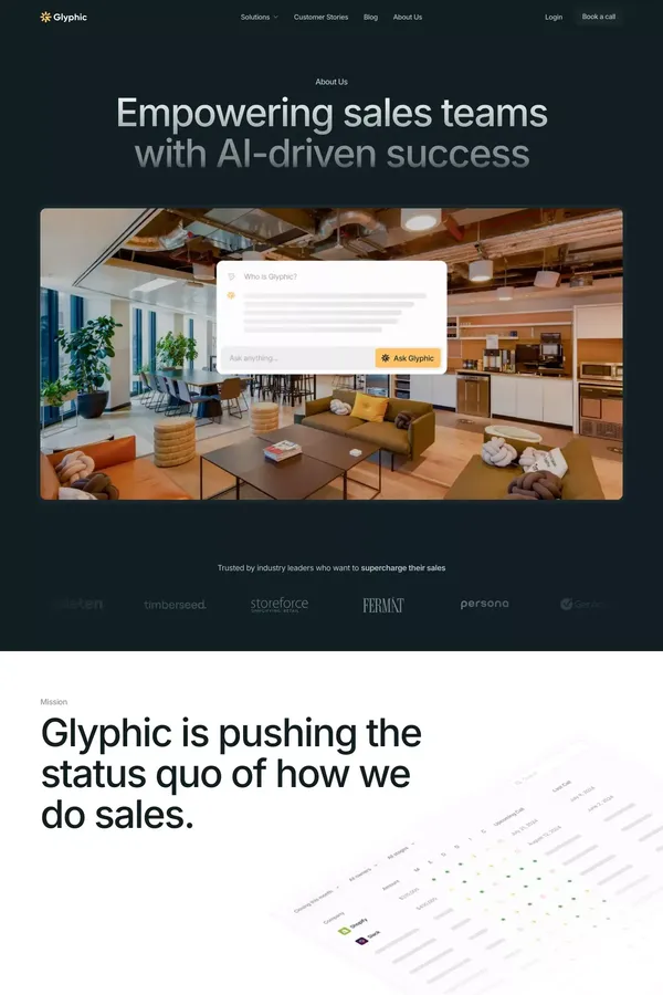 Glyphic AI | About - About Us  design inspiration
