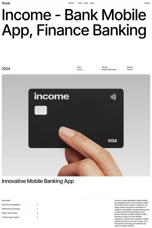 Shade - Case Study design inspiration