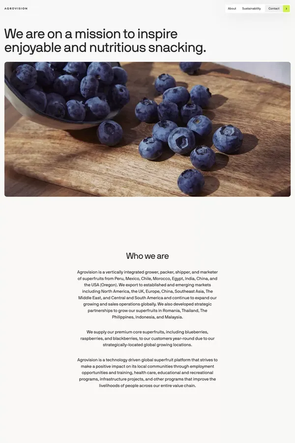 Agrovision | About - About Us  design inspiration