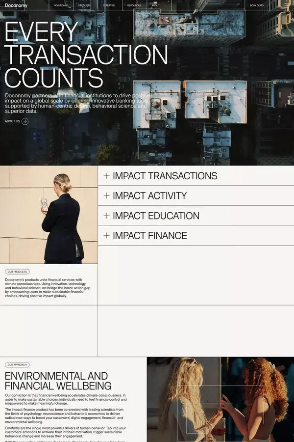 Doconomy - Landing design inspiration