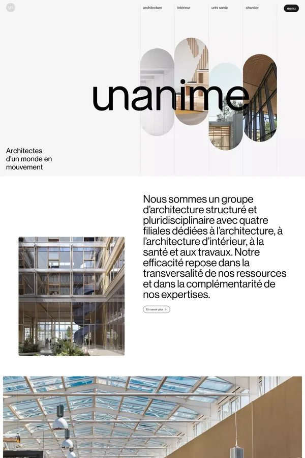Unanime - Architectes d’un monde en mouvement - Portfolio design inspiration