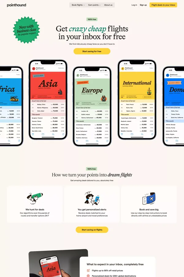 Newsletter | Pointhound - Sign Up design inspiration