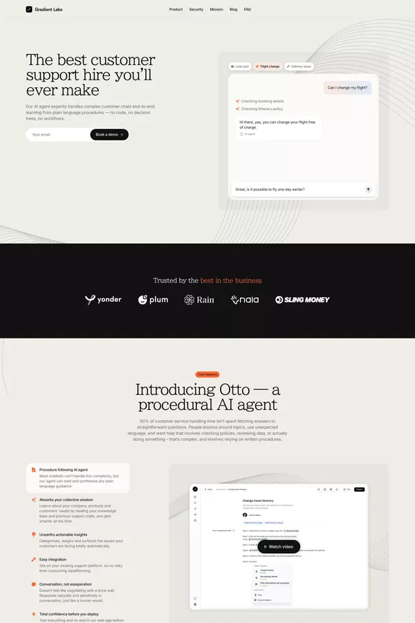 Gradient Labs · The best customer support hire youâll ever make